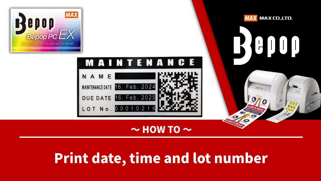 Print date, time and lot number